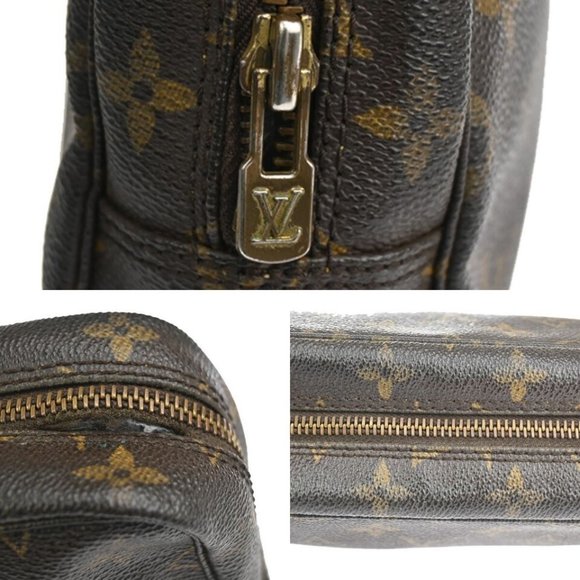 Auth LOUIS VUITTON Trousse Toilette 23 Clutch Hand Bag Monogram Brown - Picture 14 of 16